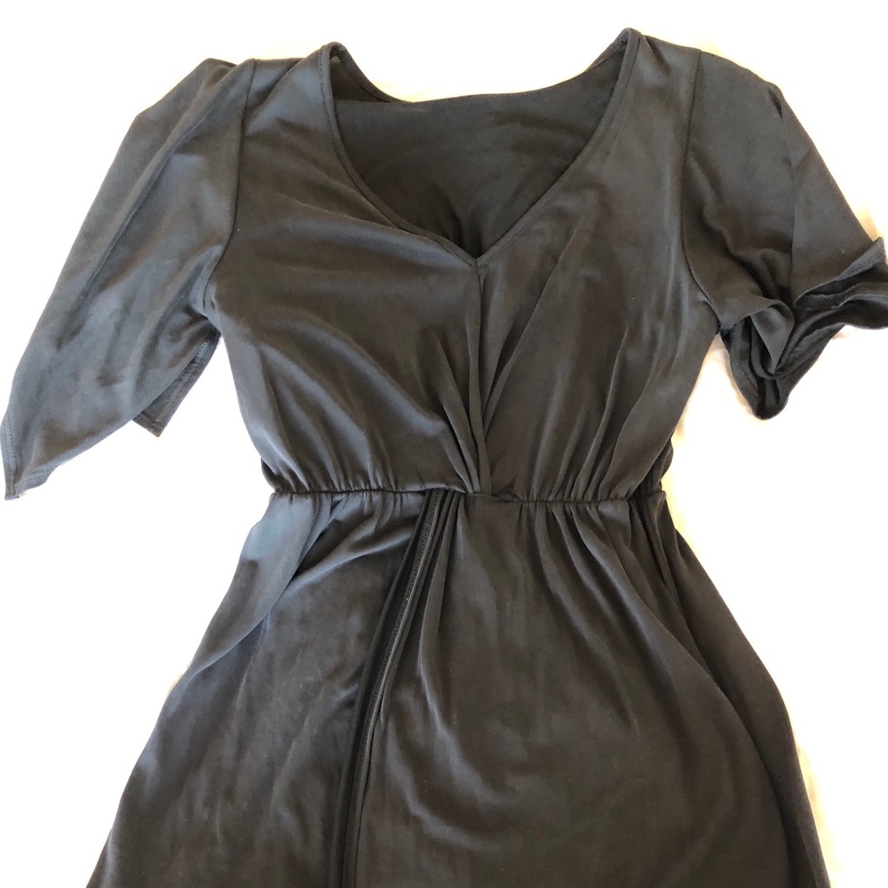 Charcoal wrap dress